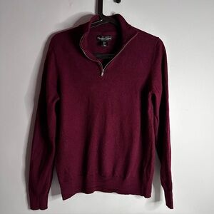 Christian Lacroix - Men’s, Maroon, Quarter Zip, Sweater, Merino Wool, Size L